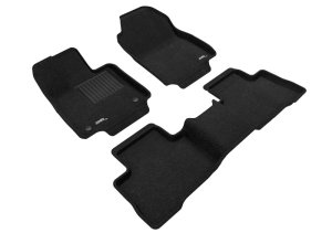 Toyota Rav4 Hybrid Floor Mat Set - Front and Rear - 3D MAXpider - Elegant - Black - `19-`24